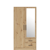 Szafa 2D Dąb Artisan z lustrem SRL3 SMART Podstawowe