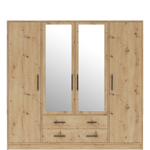 Szafa 4D Dąb Artisan z lustrem SRL1 SMART Podstawowe