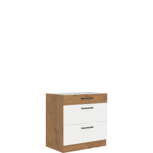 Szafka dolna stojąca 3 szuflady 80D 3S VIGO BIAŁY POŁYSK Podstawowe