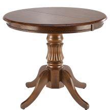 Stół rozkładany 90-124x90x75 WILLIAM Ciemny Orzech Podstawowe