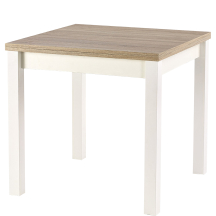 Stół rozkładany 80-160x80x76 GRACJAN Dąb Sonoma / Biały Podstawowe