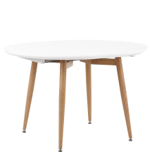 Stół rozkładany 120-200x100x75 EDWARD Biały / Dąb Sanremo Podstawowe