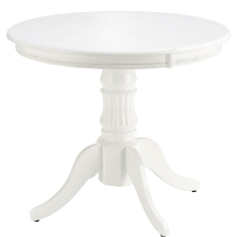 Stół rozkładany 90-124x90x75 WILLIAM Biały Podstawowe