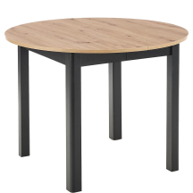 Stół rozkładany 102-142x102x76 RINGO Dąb Artisan / Czarny Podstawowe