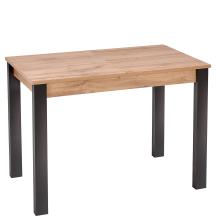 Stół rozkładany 100-135x60x75 GINO Dąb Wotan / Czarny Podstawowe