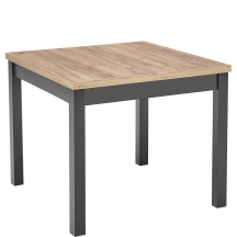 Stół rozkładany 90-125x90x75 TIAGO KWADRAT Dąb Craft / Czarny Podstawowe