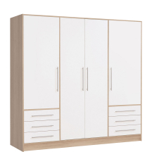 Szafa ubraniowa 4-drzwiowa JPTS86-Q36F Dąb Sonoma JUPITER Podstawowe