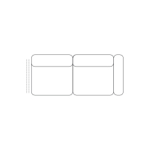 Sofa z jednym bokiem Prawa 2R BENETTO Podstawowe