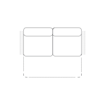 Sofa bez boków z funkcją spania 2,5 F BB BERGAMO Podstawowe