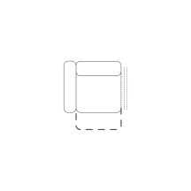 Fotel z jednym bokiem i wysuwanym siedziskiem Lewy 1WL ESPRIT Podstawowe