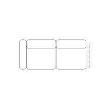 Sofa z jednym bokiem Lewa 2L ESPRIT Podstawowe