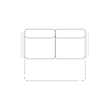 Sofa bez boków z funkcją spania 2 F BB ESPRIT Podstawowe