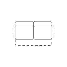 Sofa bez boków z wysuwanymi siedziskami 2 W BB ESPRIT Podstawowe