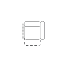 Fotel z jednym bokiem i wysuwanym siedziskiem Prawy 1WR ESPRIT Podstawowe