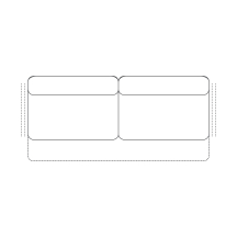 Sofa bez boków z wysuwanymi siedziskami 3 W BB ESPRIT Podstawowe