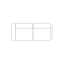 Sofa z jednym bokiem Lewa 2,5L LOREN Podstawowe