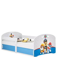 Łóżko pojedyncze z materacem dla dziecka LUKI 1 Biały Podstawowe (6)