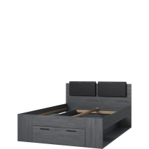 Łóżko 140 x 200 z szufladami zagłowie tapicerowane 24CBEA50 TYP-50 GALAXY Podstawowe