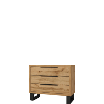 Komoda z trzema szufladami Dąb Wotan 24N0NG27 TYP-27 HALLE SYPIALNIA Podstawowe