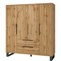 Szafa 4 drzwi 2 szuflady Dąb Wotan 24N0NG20 TYP-20 HALLE SYPIALNIA Podstawowe