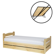 Łóżko drewniane sosnowe bez stelaża 90 x 200 LK144 BOX Podstawowe