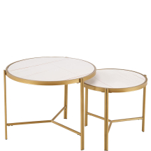 FATIMA biały marmur Halmar Ława zestaw Podstawowe