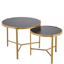 FATIMA czarny marmur Halmar Ława zestaw Podstawowe