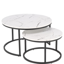 JAVA biały marmur Halmar Ława zestaw Podstawowe