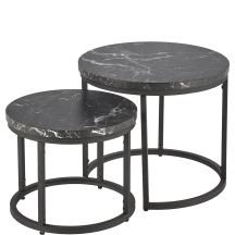 OREO czarny marmur Halmar Ława zestaw Podstawowe