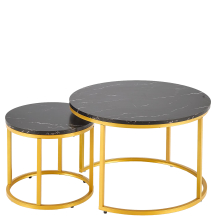 PAOLA czarny marmur / złoty Halmar Ława zestaw Podstawowe