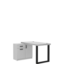 Biurko z komodą 140 Jasny Szary MALTA JASNY SZARY Podstawowe