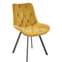 Krzesło metalowe K-519 Czarny / Musztardowy Podstawowe