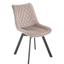 Krzesło metalowe K-520 Czarny / Beż Podstawowe