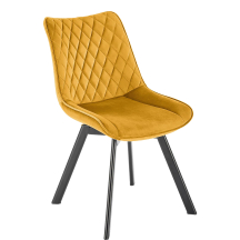 Krzesło metalowe K-520 Czarny / Musztardowy Podstawowe