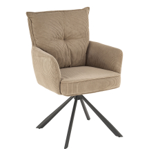 Krzesło metalowe K-528 Czarny / Cappuccino Podstawowe