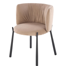 Krzesło metalowe K-531 Czarny / Beż Podstawowe