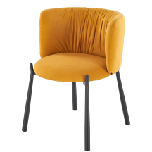Krzesło metalowe K-531 Czarny / Musztardowy Podstawowe