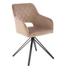 Krzesło metalowe K-535 Czarny / Beż Podstawowe