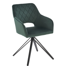 Krzesło metalowe K-535 Czarny / Ciemny Zielony Podstawowe