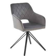 Krzesło metalowe K-535 Czarny / Popiel Podstawowe