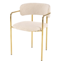 Krzesło metalowe K-537 Złoty / Krem Podstawowe