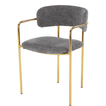 Krzesło metalowe K-537 Złoty / Popiel Podstawowe