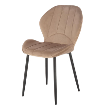 Krzesło metalowe K-538 Czarny / Beż Podstawowe