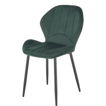 Krzesło metalowe K-538 Czarny / Ciemny Zielony Podstawowe