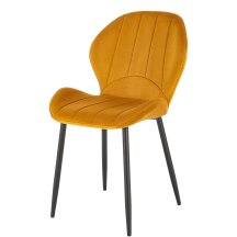 Krzesło metalowe K-538 Czarny / Musztardowy Podstawowe