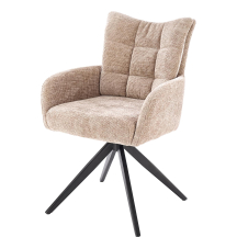 Krzesło metalowe K-540 Czarny / Beż Podstawowe