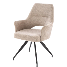 Krzesło metalowe K-542 Czarny / Beż Podstawowe