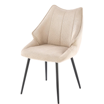 Krzesło metalowe K-543 Czarny / Beż Podstawowe