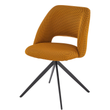 Krzesło metalowe K-546 Czarny / Musztardowy Podstawowe