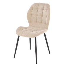 Krzesło metalowe K-548 Czarny / Beż Podstawowe